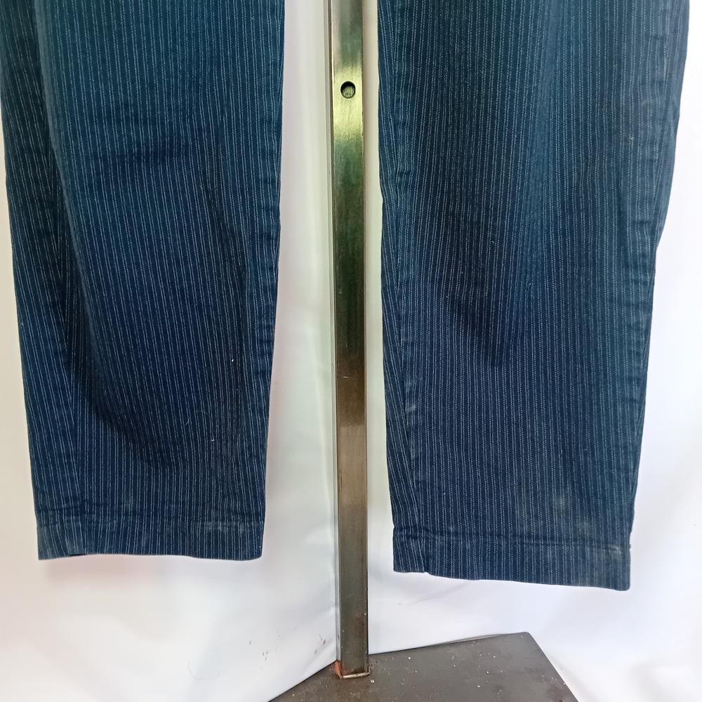 Abercrombie & Fitch Mens Sneaker Pant Stretch Jogger Pinstripe Navy Relaxation s - Picture 8 of 16